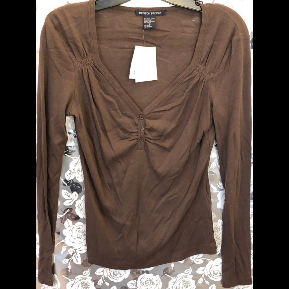 Boston Proper long sleeve top NWT*